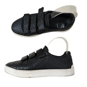 Rag & Bone Womens Kent Sneakers EU 38 Black Leather Straps Modern Platform Shoes